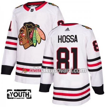 Chicago Blackhawks Dresy Marian Hossa 81 Bílá 2017-2018 Adidas Authentic - Dětské Chicago Blackhawks Dresy Marian Hossa 81 Bílá 2017-2018 Adidas Authentic - Dětské